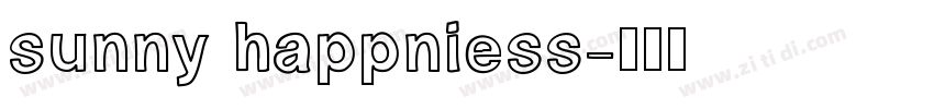 sunny happniess字体转换